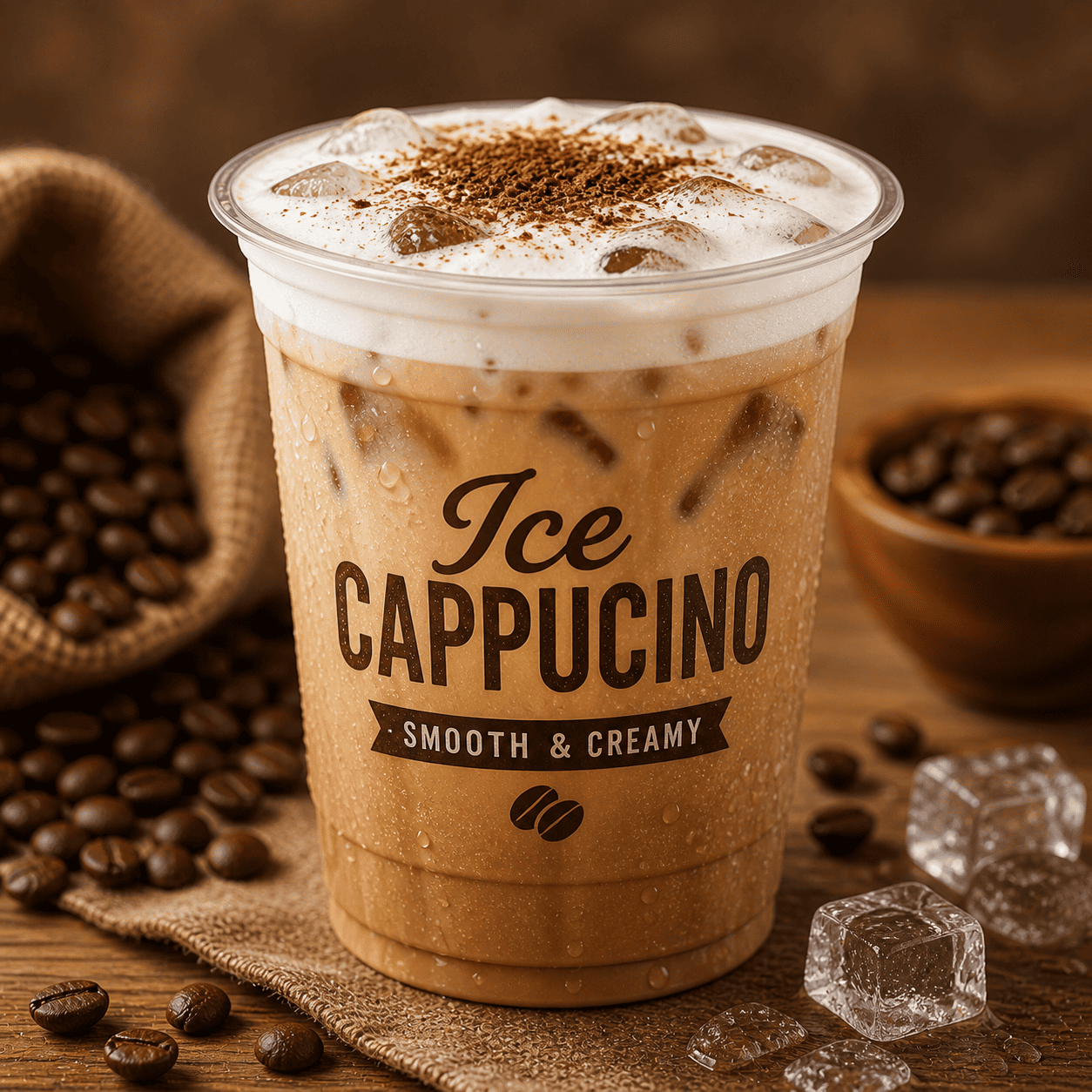 Ice Cappucino dari Thirty Three Brew dengan tampilan clean dan modern